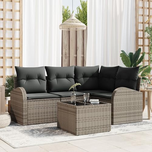 Brokky 4-TLG. Garten-Sofagarnitur mit Kissen Garten LoungemöBel Set Lounge Set Outdoor Garden Sofas Schwarz Poly Rattan / 3346029 Brokky 4-TLG. Garten-Sofagarnitur mit Kissen Garten LoungemöBel Set Lounge Set Outdoor Garden Sofas Schwarz Poly Rattan / 3346029 von Brokky