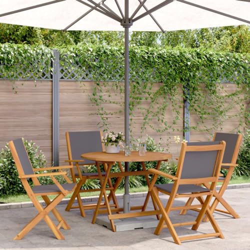 Brokky 5-TLG. Garten-Essgruppe Garden Furniture GartenmöBel Set Gartentisch Mit StüHlen Essgruppe Outdoor Stoff und Massivholz Anthrazit / 3281821 Brokky 5-TLG. Garten-Essgruppe Garden Furniture GartenmöBel Set Gartentisch Mit StüHlen Essgruppe Outdoor Stoff und Massivholz Anthrazit / 3281821 von Brokky