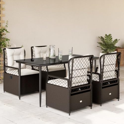 Brokky 5-TLG. Garten-Essgruppe mit Kissen GartenmöBel TerrassenmöBel Garten Sitzgruppe Essgruppe Garten MöBel Set Braun Poly Rattan / 3262974 Brokky 5-TLG. Garten-Essgruppe mit Kissen GartenmöBel TerrassenmöBel Garten Sitzgruppe Essgruppe Garten MöBel Set Braun Poly Rattan / 3262974 von Brokky