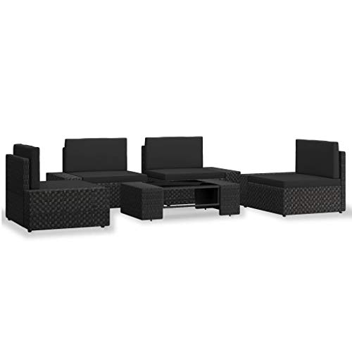 Brokky 5-TLG. Garten-Lounge-Set TerassenmöBel AußEn Garten MöBel FüR Balkon Loungegruppe LoungemöBel Terrasseset Poly Rattan Schwarz Brokky 5-TLG. Garten-Lounge-Set TerassenmöBel AußEn Garten MöBel FüR Balkon Loungegruppe LoungemöBel Terrasseset Poly Rattan Schwarz von Brokky