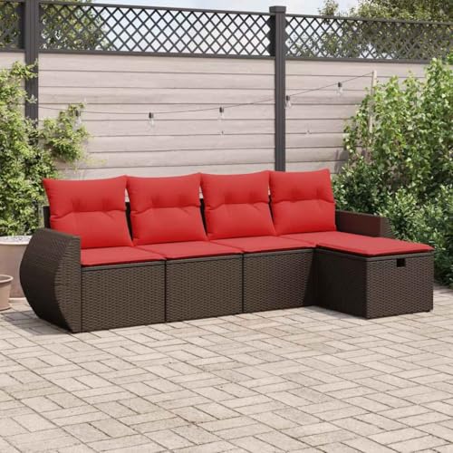 Brokky 5-TLG. Garten-Sofagarnitur mit Kissen Garten LoungemöBel Set Lounge Set Outdoor Garden Sofas Braun Poly Rattan / 3325570 Brokky 5-TLG. Garten-Sofagarnitur mit Kissen Garten LoungemöBel Set Lounge Set Outdoor Garden Sofas Braun Poly Rattan / 3325570 von Brokky