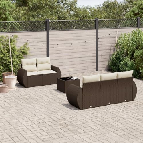 Brokky 6-TLG. Garten-Sofagarnitur mit Kissen Garten LoungemöBel Set Lounge Set Outdoor Garden Sofas Garten Sofa Outdoor Braun Poly Rattan / 3221102 Brokky 6-TLG. Garten-Sofagarnitur mit Kissen Garten LoungemöBel Set Lounge Set Outdoor Garden Sofas Garten Sofa Outdoor Braun Poly Rattan / 3221102 von Brokky