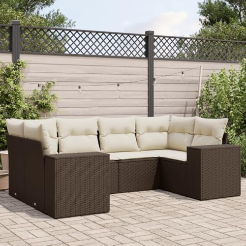 Brokky 6-TLG. Garten-Sofagarnitur mit Kissen Garten LoungemöBel Set Lounge Set Outdoor Garden Sofas Garten Sofa Outdoor Braun Poly Rattan / 3222982 Brokky 6-TLG. Garten-Sofagarnitur mit Kissen Garten LoungemöBel Set Lounge Set Outdoor Garden Sofas Garten Sofa Outdoor Braun Poly Rattan / 3222982 von Brokky