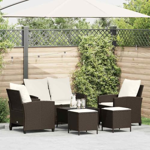 Brokky 6-TLG. Garten-Sofagarnitur mit Kissen Garten LoungemöBel Set Lounge Set Outdoor Garden Sofas Garten Sofa Outdoor Braun Poly Rattan / 3324578 Brokky 6-TLG. Garten-Sofagarnitur mit Kissen Garten LoungemöBel Set Lounge Set Outdoor Garden Sofas Garten Sofa Outdoor Braun Poly Rattan / 3324578 von Brokky