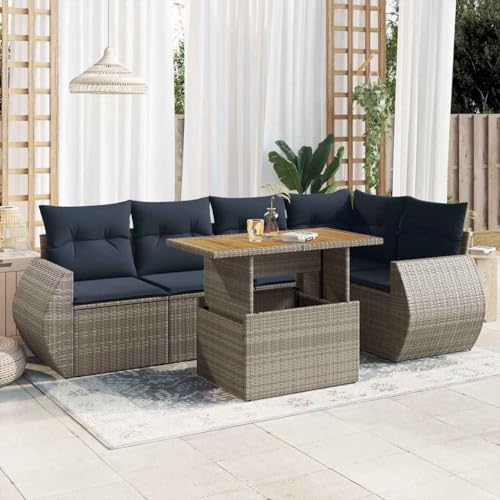 Brokky 6-TLG. Garten-Sofagarnitur mit Kissen Garten LoungemöBel Set Lounge Set Outdoor Garden Sofas Garten Sofa Outdoor Grau Poly Rattan / 3327267 Brokky 6-TLG. Garten-Sofagarnitur mit Kissen Garten LoungemöBel Set Lounge Set Outdoor Garden Sofas Garten Sofa Outdoor Grau Poly Rattan / 3327267 von Brokky