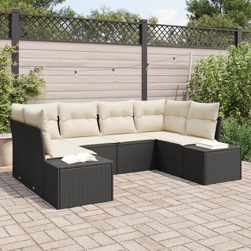 Brokky 6-TLG. Garten-Sofagarnitur mit Kissen Garten LoungemöBel Set Lounge Set Outdoor Garden Sofas Garten Sofa Outdoor Schwarz Poly Rattan / 3347197 Brokky 6-TLG. Garten-Sofagarnitur mit Kissen Garten LoungemöBel Set Lounge Set Outdoor Garden Sofas Garten Sofa Outdoor Schwarz Poly Rattan / 3347197 von Brokky