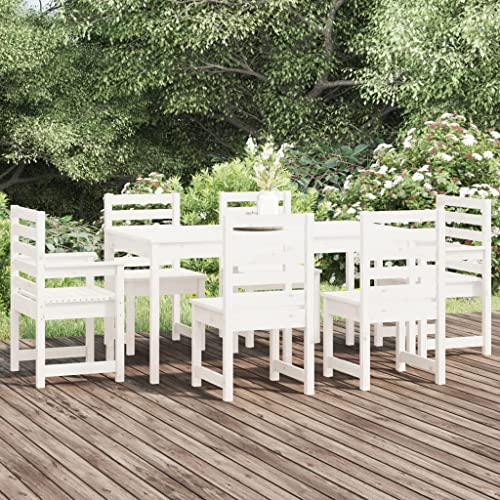 Brokky 7-TLG. Garten-Essgruppe Gartentisch Mit StüHlen Gartengarnitur Set Sitzgarnitur Garten Weiß Massivholz Kiefer Brokky 7-TLG. Garten-Essgruppe Gartentisch Mit StüHlen Gartengarnitur Set Sitzgarnitur Garten Weiß Massivholz Kiefer von Brokky
