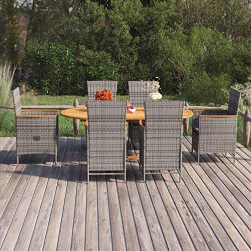 Brokky 7-TLG. Garten-Essgruppe Sitzgruppe Outdoor TerrassenmöBel Garten Essgruppe Garten MöBel Set Sitzgarnitur Garten Poly Rattan Grau / 3070770 Brokky 7-TLG. Garten-Essgruppe Sitzgruppe Outdoor TerrassenmöBel Garten Essgruppe Garten MöBel Set Sitzgarnitur Garten Poly Rattan Grau / 3070770 von Brokky