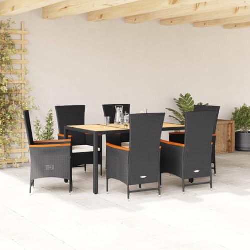Brokky 7-TLG. Garten-Essgruppe mit Kissen GartenmöBel TerrassenmöBel Garten Sitzgruppe Essgruppe Garten MöBel Set Schwarz Poly Rattan / 3277514 Brokky 7-TLG. Garten-Essgruppe mit Kissen GartenmöBel TerrassenmöBel Garten Sitzgruppe Essgruppe Garten MöBel Set Schwarz Poly Rattan / 3277514 von Brokky