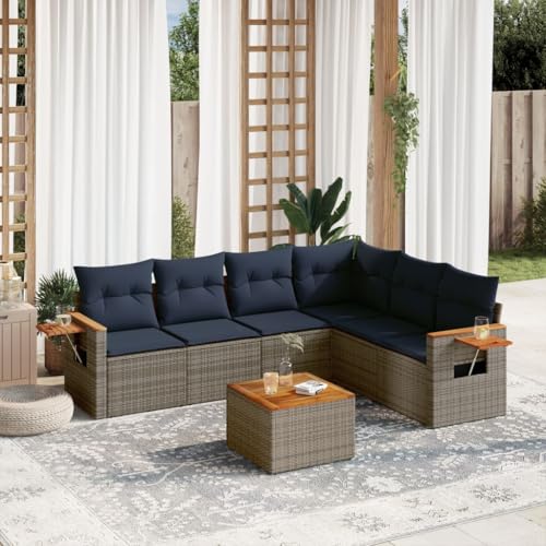 Brokky 7-TLG. Garten-Sofagarnitur mit Kissen Garten LoungemöBel Set Lounge Set Outdoor Garden Sofas Garten Sofa Outdoor Grau Poly Rattan / 3226852 Brokky 7-TLG. Garten-Sofagarnitur mit Kissen Garten LoungemöBel Set Lounge Set Outdoor Garden Sofas Garten Sofa Outdoor Grau Poly Rattan / 3226852 von Brokky