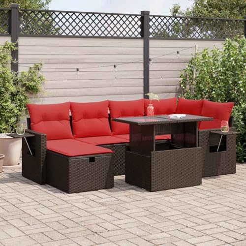 Brokky 7-TLG. Garten-Sofagarnitur mit Kissen Garten LoungemöBel Set Lounge Set Outdoor Garden Sofas Garten Sofa Outdoor Schwarz Poly Rattan / 3327864 Brokky 7-TLG. Garten-Sofagarnitur mit Kissen Garten LoungemöBel Set Lounge Set Outdoor Garden Sofas Garten Sofa Outdoor Schwarz Poly Rattan / 3327864 von Brokky