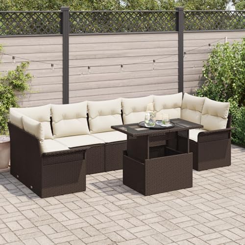 Brokky 8-TLG. Garten-Sofagarnitur mit Kissen Garten Set MöBel Lounge MöBel Outdoor Lounge Sofa Outdoor Braun Poly Rattan / 3348234 Brokky 8-TLG. Garten-Sofagarnitur mit Kissen Garten Set MöBel Lounge MöBel Outdoor Lounge Sofa Outdoor Braun Poly Rattan / 3348234 von Brokky