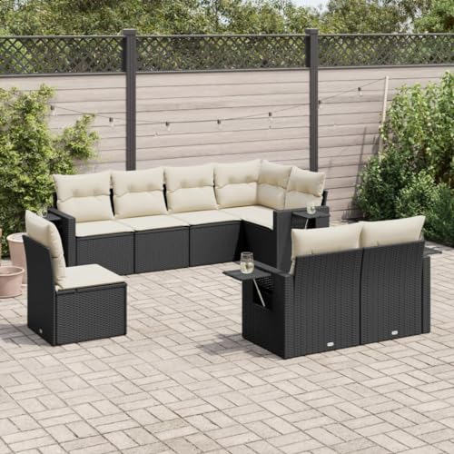 Brokky 8-TLG. Garten-Sofagarnitur mit Kissen Lounge Sofa Outdoor GartenmöBel Set Sitzgruppe Outdoor Schwarz Poly Rattan / 3220435 Brokky 8-TLG. Garten-Sofagarnitur mit Kissen Lounge Sofa Outdoor GartenmöBel Set Sitzgruppe Outdoor Schwarz Poly Rattan / 3220435 von Brokky