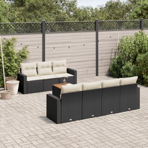 Brokky 8-TLG. Garten-Sofagarnitur mit Kissen Lounge Sofa Outdoor GartenmöBel Set Sitzgruppe Outdoor Schwarz Poly Rattan / 3256357 Brokky 8-TLG. Garten-Sofagarnitur mit Kissen Lounge Sofa Outdoor GartenmöBel Set Sitzgruppe Outdoor Schwarz Poly Rattan / 3256357 von Brokky