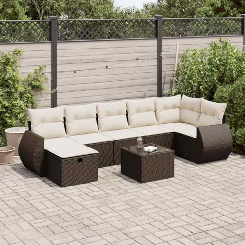 Brokky 8-TLG. Garten-Sofagarnitur mit Kissen Outdoor Sofa Garten LoungemöBel Set TerrassenmöBel LoungemöBel Terrasse Braun Poly Rattan / 3325619 Brokky 8-TLG. Garten-Sofagarnitur mit Kissen Outdoor Sofa Garten LoungemöBel Set TerrassenmöBel LoungemöBel Terrasse Braun Poly Rattan / 3325619 von Brokky