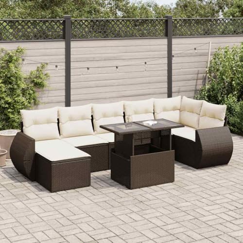 Brokky 8-TLG. Garten-Sofagarnitur mit Kissen Outdoor Sofa Garten LoungemöBel Set TerrassenmöBel LoungemöBel Terrasse Braun Poly Rattan / 3326684 Brokky 8-TLG. Garten-Sofagarnitur mit Kissen Outdoor Sofa Garten LoungemöBel Set TerrassenmöBel LoungemöBel Terrasse Braun Poly Rattan / 3326684 von Brokky