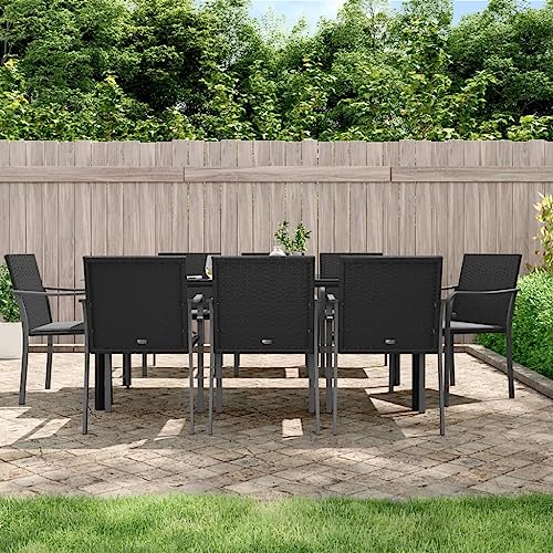 Brokky 9-TLG. Garten-Essgruppe mit Kissen Gartenlounge Outdoor Garten Essgruppe Gartentisch Set Garten Sitzgruppe Poly Rattan und Stahl / 3186968 Brokky 9-TLG. Garten-Essgruppe mit Kissen Gartenlounge Outdoor Garten Essgruppe Gartentisch Set Garten Sitzgruppe Poly Rattan und Stahl / 3186968 von Brokky