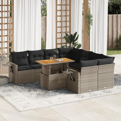 Brokky 9-TLG. Garten-Sofagarnitur mit Kissen Outdoor Sofa Garten LoungemöBel Set Balkonsofa LoungemöBel TerrassenmöBel Grau Poly Rattan / 3327133 Brokky 9-TLG. Garten-Sofagarnitur mit Kissen Outdoor Sofa Garten LoungemöBel Set Balkonsofa LoungemöBel TerrassenmöBel Grau Poly Rattan / 3327133 von Brokky