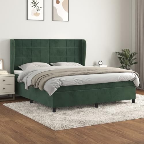 Brokky Boxspringbett mit Matratze Bett Mit Matratze Bett Mit Bettkasten Boxspringbetten Mit Matratze Dunkelgrün 160x200 cm Samt / 3129222 Brokky Boxspringbett mit Matratze Bett Mit Matratze Bett Mit Bettkasten Boxspringbetten Mit Matratze Dunkelgrün 160x200 cm Samt / 3129222 von Brokky