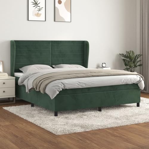 Brokky Boxspringbett mit Matratze Bett Mit Matratze Bett Mit Bettkasten Boxspringbetten Mit Matratze Dunkelgrün 160x200 cm Samt / 3129282 Brokky Boxspringbett mit Matratze Bett Mit Matratze Bett Mit Bettkasten Boxspringbetten Mit Matratze Dunkelgrün 160x200 cm Samt / 3129282 von Brokky