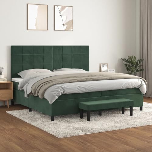 Brokky Boxspringbett mit Matratze Bett Mit Matratze Bett Mit Bettkasten Boxspringbetten Mit Matratze Dunkelgrün 200x200 cm Samt / 3137866 Brokky Boxspringbett mit Matratze Bett Mit Matratze Bett Mit Bettkasten Boxspringbetten Mit Matratze Dunkelgrün 200x200 cm Samt / 3137866 von Brokky