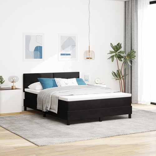 Brokky Boxspringbett mit Matratze Bett Mit Matratze Bett Mit Bettkasten Boxspringbetten Mit Matratze Schwarz 140x200 cm Samt / 3339178 von Brokky