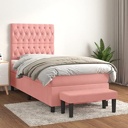 Brokky Boxspringbett mit Matratze Bett Mit Matratze Betten Boxspringbett Mit Matratze Schlafzimmer Bett Rosa 90x200 cm Samt / 3138006 Brokky Boxspringbett mit Matratze Bett Mit Matratze Betten Boxspringbett Mit Matratze Schlafzimmer Bett Rosa 90x200 cm Samt / 3138006 von Brokky