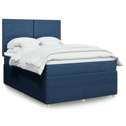 Brokky Boxspringbett mit Matratze Boxspringbett Bett Mit Matratze Betten Box Spring Bett Betten Mit Matratze Blau 140x190 cm Stoff / 3292050 von Brokky