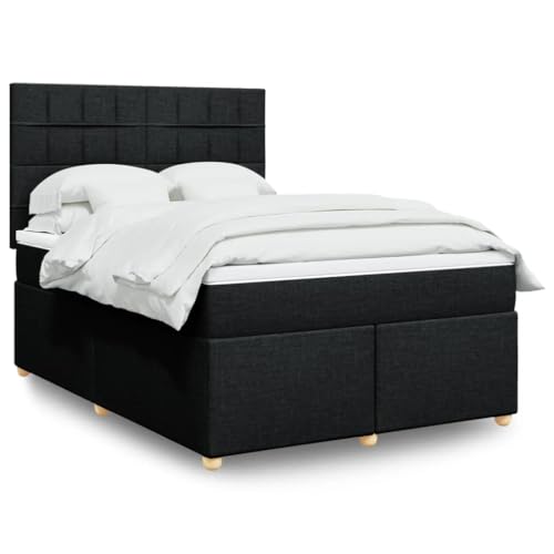 Brokky Boxspringbett mit Matratze Boxspringbett Bett Mit Matratze Betten Box Spring Bett Betten Mit Matratze Schwarz 140x190 cm Stoff / 3291277 von Brokky