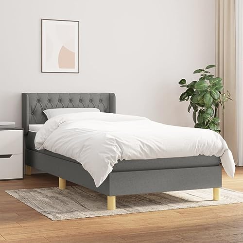 Brokky Boxspringbett mit Matratze Dunkelgrau 100x200 cm Stoff Polsterbett Bed with Mattress Boxspringbett Mit Matratze 3130490 Brokky Boxspringbett mit Matratze Dunkelgrau 100x200 cm Stoff Polsterbett Bed with Mattress Boxspringbett Mit Matratze 3130490 von Brokky