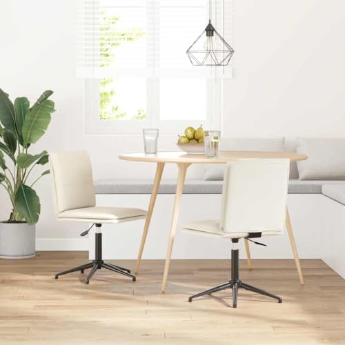 Brokky Esszimmerstühle 2 STK. EsszimmermöBel Esszimmerstuhl Dining Chair Esszimmer StüHle EsszimmerstüHlen Creme Samt / 3315376 von Brokky