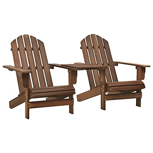 Brokky Garten-Adirondack-Stühle mit Teetisch Massivholz Tanne Braun Garten Terrasse Holzstuhl Holzstuhl Mit Armlehnen Brokky Garten-Adirondack-Stühle mit Teetisch Massivholz Tanne Braun Garten Terrasse Holzstuhl Holzstuhl Mit Armlehnen von Brokky