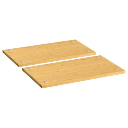 Brokky Herdabdeckplatten 2 STK. 50x28x1,5 cm Bambus Ceranfeld Abdeckplatte Kochfeld Abdeckung von Brokky