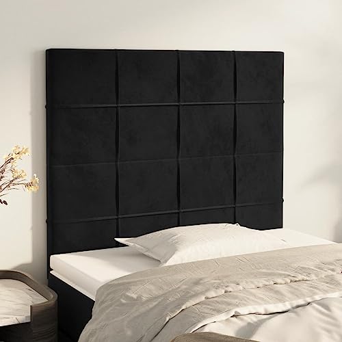Brokky Kopfteile 2 STK. Bett Kopfteil Kopfenden Bed Headboard BettrüCkwand Kopfteil BettSchwarz 90x5x78/88 cm Samt / 3116370 Brokky Kopfteile 2 STK. Bett Kopfteil Kopfenden Bed Headboard BettrüCkwand Kopfteil BettSchwarz 90x5x78/88 cm Samt / 3116370 von Brokky