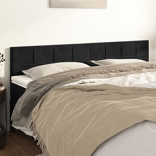 Brokky Kopfteile 2 STK. Bett Kopfteil Kopfenden Bed Headboard BettrüCkwand Kopfteil BettSchwarz 90x5x78/88 cm Samt / 346084 Brokky Kopfteile 2 STK. Bett Kopfteil Kopfenden Bed Headboard BettrüCkwand Kopfteil BettSchwarz 90x5x78/88 cm Samt / 346084 von Brokky