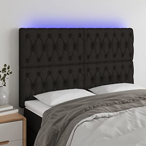 Brokky LED Kopfteil Headboard for Bed Bett Kopfteil Bed Headboard Bettkopfteil Schwarz 160x7x118/128 cm Stoff Brokky LED Kopfteil Headboard for Bed Bett Kopfteil Bed Headboard Bettkopfteil Schwarz 160x7x118/128 cm Stoff von Brokky