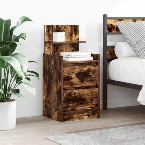 Brokky Nachttische mit 2 Schubladen 2 STK. Nightstand Beistelltisch Schlafzimmer MöBel Nachtschrank Nachtisch Räuchereiche 38x34x80 cm Brokky Nachttische mit 2 Schubladen 2 STK. Nightstand Beistelltisch Schlafzimmer MöBel Nachtschrank Nachtisch Räuchereiche 38x34x80 cm von Brokky