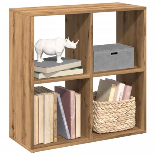 Brokky Raumteiler-Bücherregal Raumteiler Regal Bookcase BüCherregal BüCherschrank Raumteiler Artisan-Eiche 69,5x29x69,5 cm von Brokky