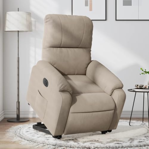 Brokky Relaxsessel mit Aufstehhilfe Elektrisch Sessel Mit Aufstehhilfe Relax Sessel Relaxsessel Mit Aufstehhilfe Elektrisch Taupe Mikrofasergewebe von Brokky