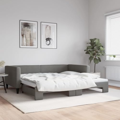 Brokky Tagesbett Ausziehbar Ausziehbett Bett Zum Ausziehen Sofa Bett Daybed Sofa Bett Mit Ausziehbett Dunkelgrau 100x200 cm Stoff / 3196584 Brokky Tagesbett Ausziehbar Ausziehbett Bett Zum Ausziehen Sofa Bett Daybed Sofa Bett Mit Ausziehbett Dunkelgrau 100x200 cm Stoff / 3196584 von Brokky
