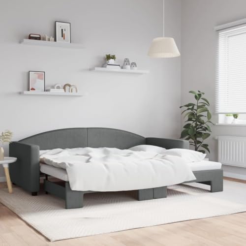 Brokky Tagesbett Ausziehbar Ausziehbett Bett Zum Ausziehen Sofa Bett Daybed Sofa Bett Mit Ausziehbett Dunkelgrau 90x200 cm Stoff / 3197189 Brokky Tagesbett Ausziehbar Ausziehbett Bett Zum Ausziehen Sofa Bett Daybed Sofa Bett Mit Ausziehbett Dunkelgrau 90x200 cm Stoff / 3197189 von Brokky