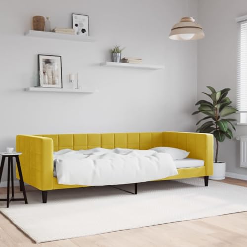 Brokky Tagesbett Bettgestell Sofa Betten Tagesbetten Daybed Bed Frame Betten Gelb 90x200 cm Samt / 354013 Brokky Tagesbett Bettgestell Sofa Betten Tagesbetten Daybed Bed Frame Betten Gelb 90x200 cm Samt / 354013 von Brokky