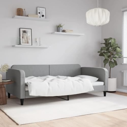 Brokky Tagesbett Bettgestell Sofa Betten Tagesbetten Daybed Bed Frame Betten Hellgrau 100x200 cm Stoff / 354038 Brokky Tagesbett Bettgestell Sofa Betten Tagesbetten Daybed Bed Frame Betten Hellgrau 100x200 cm Stoff / 354038 von Brokky