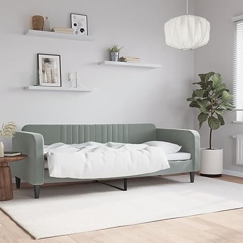 Brokky Tagesbett Bettgestell Sofa Betten Tagesbetten Daybed Bed Frame Betten Hellgrau 80x200 cm Samt / 354079 Brokky Tagesbett Bettgestell Sofa Betten Tagesbetten Daybed Bed Frame Betten Hellgrau 80x200 cm Samt / 354079 von Brokky