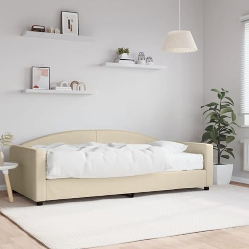 Brokky Tagesbett mit Matratze Bettgestell Schlafzimmer Bett Daybett Betten Tagesbett Creme 100x200 cm Stoff / 3197179 Brokky Tagesbett mit Matratze Bettgestell Schlafzimmer Bett Daybett Betten Tagesbett Creme 100x200 cm Stoff / 3197179 von Brokky