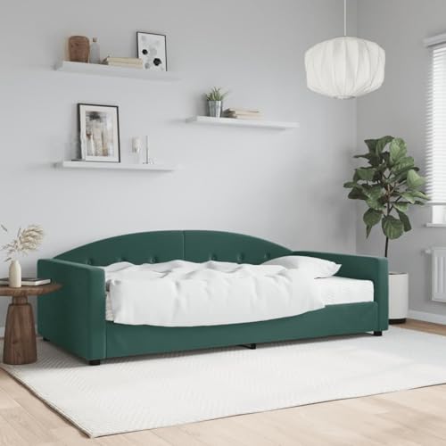 Brokky Tagesbett mit Matratze Bettgestell Schlafzimmer Bett Daybett Betten Tagesbett Dunkelgrün 100x200 cm Samt Brokky Tagesbett mit Matratze Bettgestell Schlafzimmer Bett Daybett Betten Tagesbett Dunkelgrün 100x200 cm Samt von Brokky