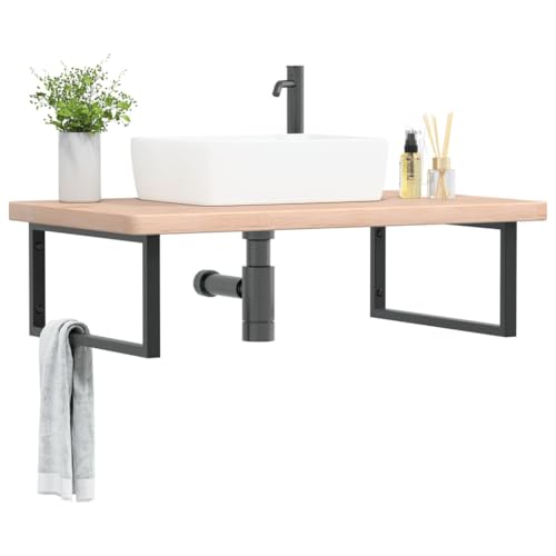 Brokky Waschtischplatte mit Halterung Waschtischhalterung Waschtischplatte Waschtisch Halterung Stahl und Massivholz Eiche / 3302473 Brokky Waschtischplatte mit Halterung Waschtischhalterung Waschtischplatte Waschtisch Halterung Stahl und Massivholz Eiche / 3302473 von Brokky