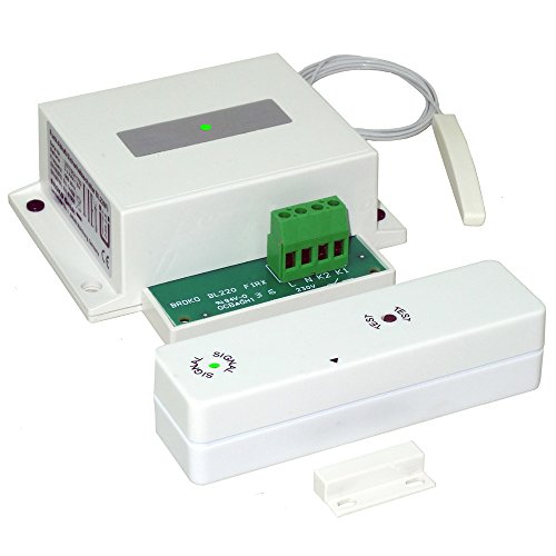 Funk - Abluft - Sicherheitsschalter BL220Fi(SG) mit Außenantenne für den Einbau / Funk Sicherheits Abluftsteuerung DIBt geprüft / Fensterschalter Wireless / Fensterkontaktschalter / BROKO von Broko