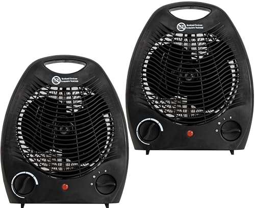 BROLLUX 2x Elektroheizung 2000W mobiles Heizgerät FH1B Thermoventilator Heizlüfter Spiralheizkörper Elektroheizkörper von Brollux