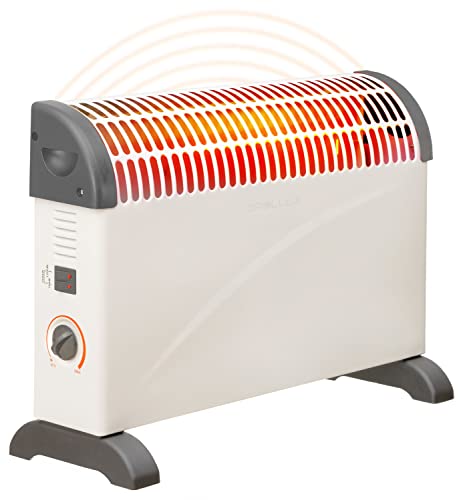 Brollux Elektroheizung 2000W mobiles Heizgerät mobiler Konvektor Elektrische Heizung mit Thermostat energiesparend Elektroheizung von Brollux